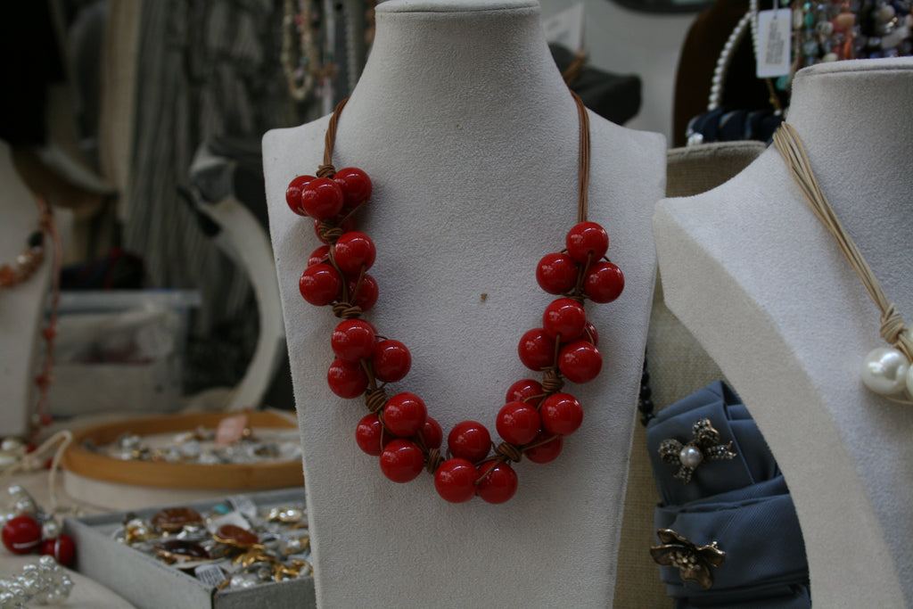 Collana grappolo di corallo