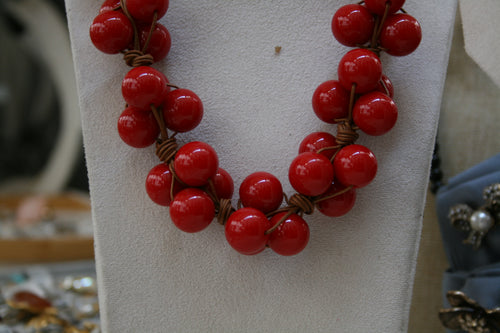 Collana grappolo di corallo