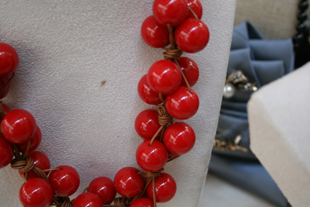 Collana grappolo di corallo