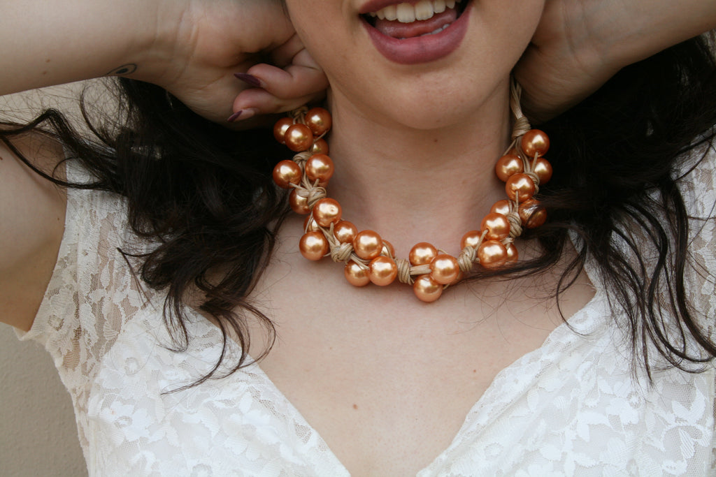 Collana  ambrata