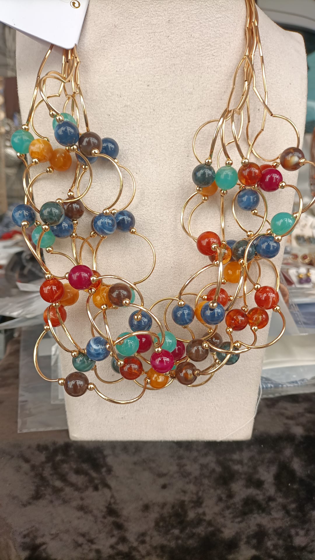 Collana sfere multicolore